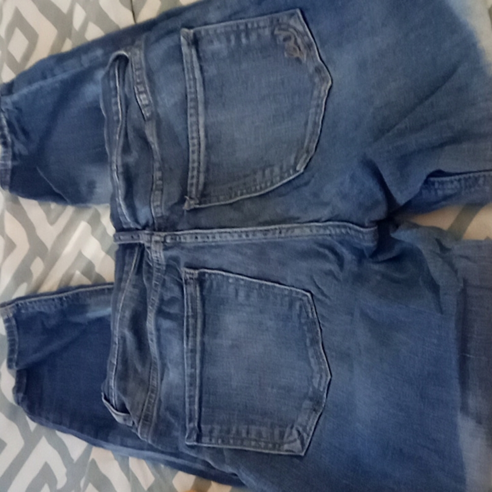 Distressed white washed express jeans